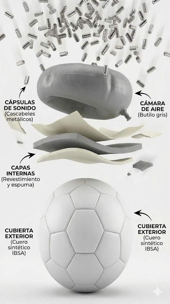 Futbol per a cecs la pilota